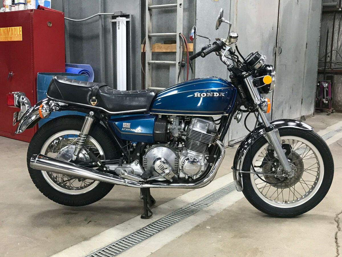 Bone-stock, all original 1977 Honda CB750A with only 2245 original miles! Up for sale now via <a href="/rocker_co/">Rocker.co</a>. Check it out at bit.ly/3cKRVcm