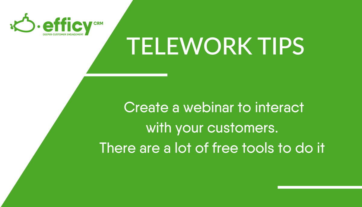 efficy_en's tweet photo. #TeleworkTips #Remotework #Telework #Covid19 https://t.co/Oq26cwMAkp