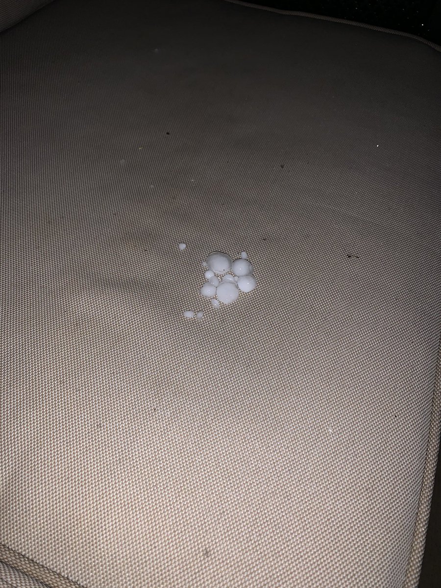 Wildaris's tweet photo. @Fox4Weather Hail in Grand Prairie this AM! https://t.co/aOSt6G1QdN