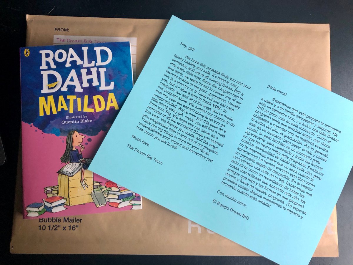 BBBSnwa's tweet image. Our #DreamBig matches got cut short this year because of the pandemic, but our Big Sisters are still thinking of their Littles.  To wrap up the year they are sending a book and personalized letter to each girl to let them know they are thinking of them and missing them.
@UAVAC