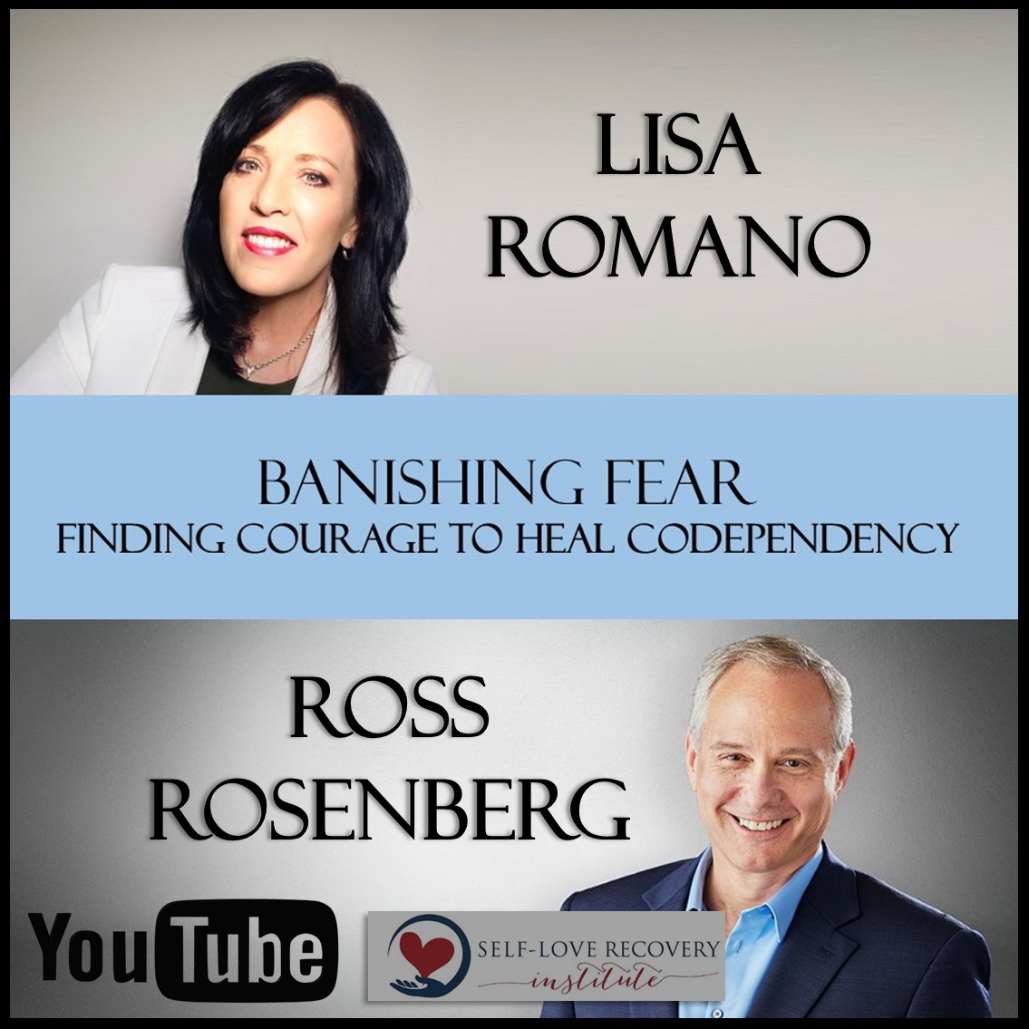RossRosenberg1's tweet photo. YouTube PREMIERE! Wed April 29th @ 7:30pm. CST! 
BANISHING FEAR-Finding Courage To Heal Codependency. ROSS &amp; LISA help you tap into courage. Don't let fear keep you stuck in old patterns! Ross will go LIVE after!
https://t.co/tE0ZWxUmYv
#courage #healing #LisaRomano #hope https://t.co/E7EfegHKuH