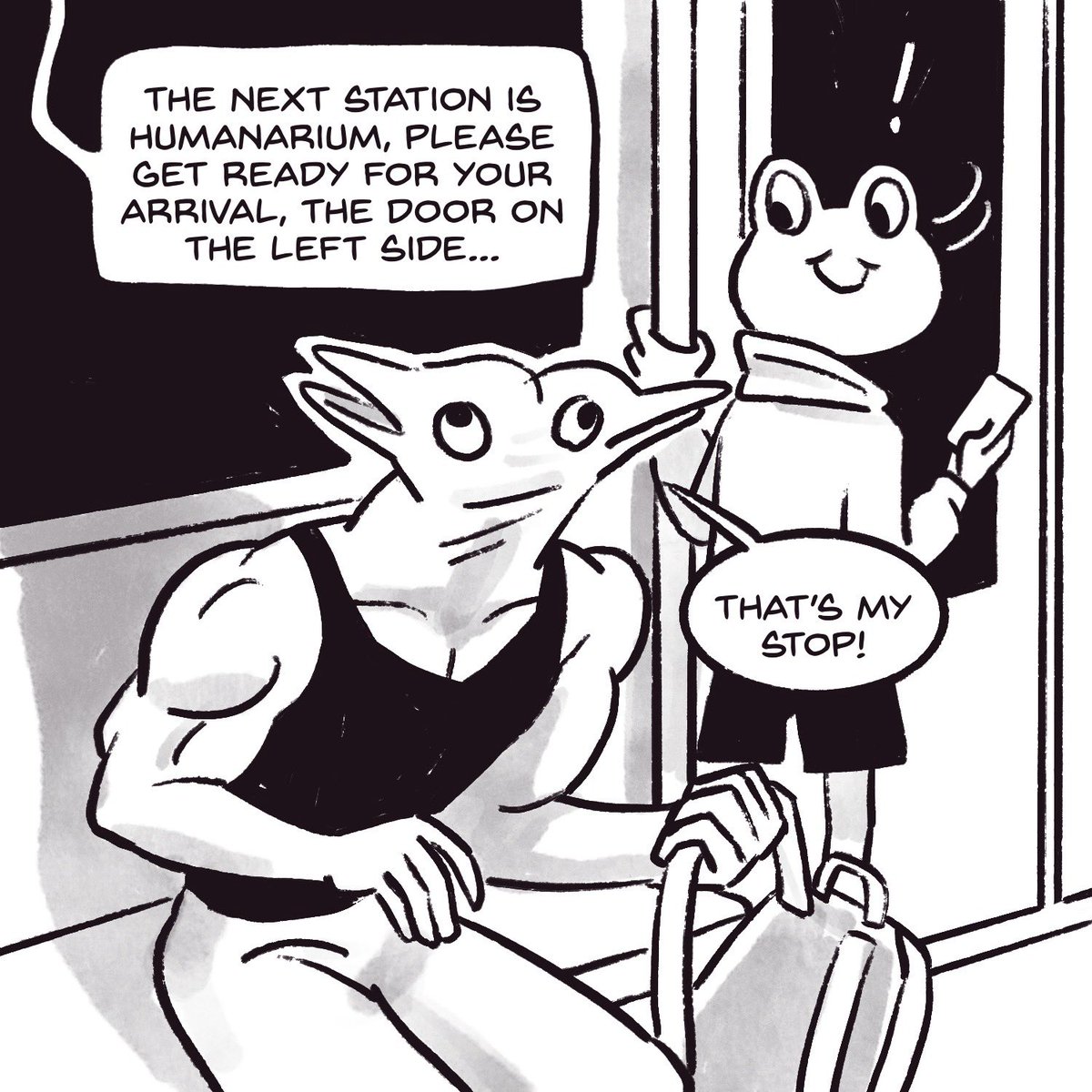 somehowart's tweet photo. Frogboy Comic 30 Day Challenge: 【Day 8】
the “heated seat” left behind by previous passenger is just 🐸😱😱😱😱😱😱😱🐬
#frogboycomic #comic #comicstrip #30daychallenge #sketchaday #scadseqa #frogboy #30dayartchallenge #ratkins #frogboy30day
#sequentialart #oc
#memes https://t.co/kIZHCkfeAG