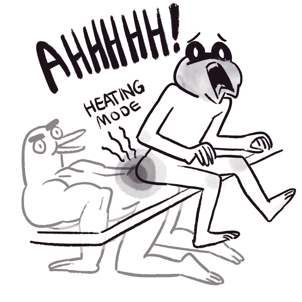 somehowart's tweet photo. Frogboy Comic 30 Day Challenge: 【Day 8】
the “heated seat” left behind by previous passenger is just 🐸😱😱😱😱😱😱😱🐬
#frogboycomic #comic #comicstrip #30daychallenge #sketchaday #scadseqa #frogboy #30dayartchallenge #ratkins #frogboy30day
#sequentialart #oc
#memes https://t.co/kIZHCkfeAG