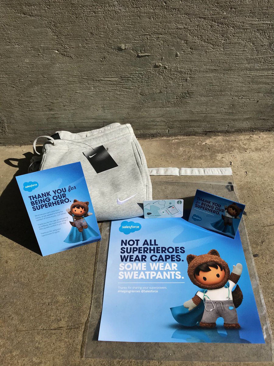 printindy's tweet photo. Today is #NationalSuperheroDay! We partnered with @salesforce and @nike to deliver these care packages to those using their superpowers for good. Thank you to all front line workers and everyone deemed essential, you are the real superheroes.
.
.
.
#helpingheroes #printindy https://t.co/B03JMu5n4D