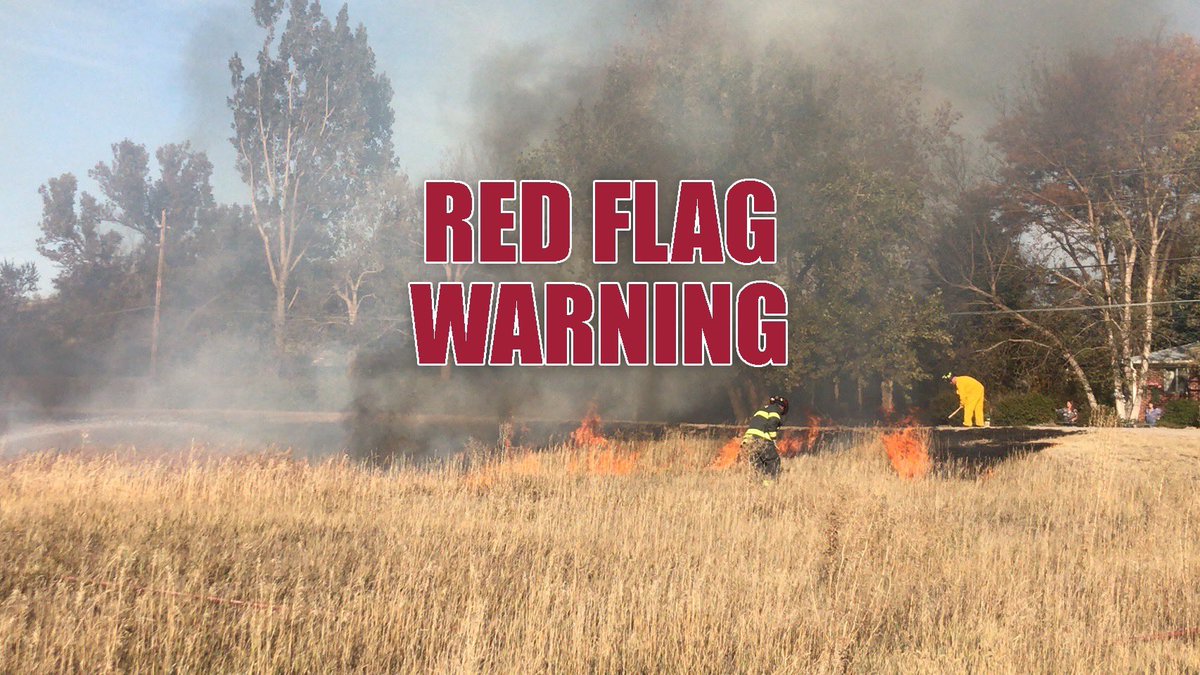 NMFirePIO's tweet photo. RED FLAG WARNING: Due to current conditions that pose a high fire risk, no open burning is allowed today, even small recreational fires. And please don’t toss your cigarettes out the window...ever. https://t.co/RTsmHjgWu7
