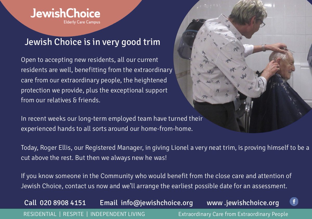 ChoiceJewish's tweet photo. All in all, we're in very good trim! #open4care  #jewishelderlycare  #jewishlondon https://t.co/Yro2uVLuEP