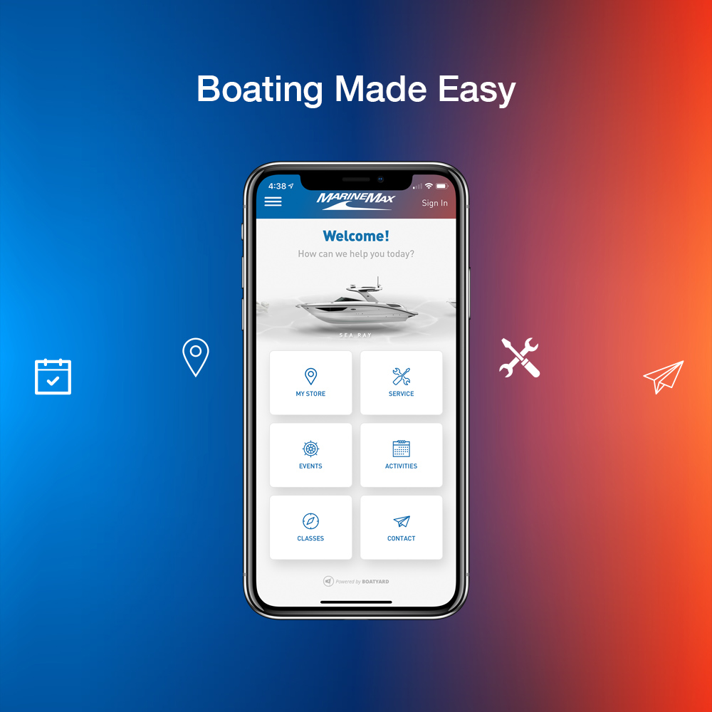 MarineMax's tweet photo. On top of purchasing boats online and scheduling service appointments digitally, customers can now take virtual classes to expand their boating knowledge. Check out the #MarineMax #Boating App to find a class near you! #BoatingMadeEasy https://t.co/3tHVwPYAu3 https://t.co/1wJNckNyB7
