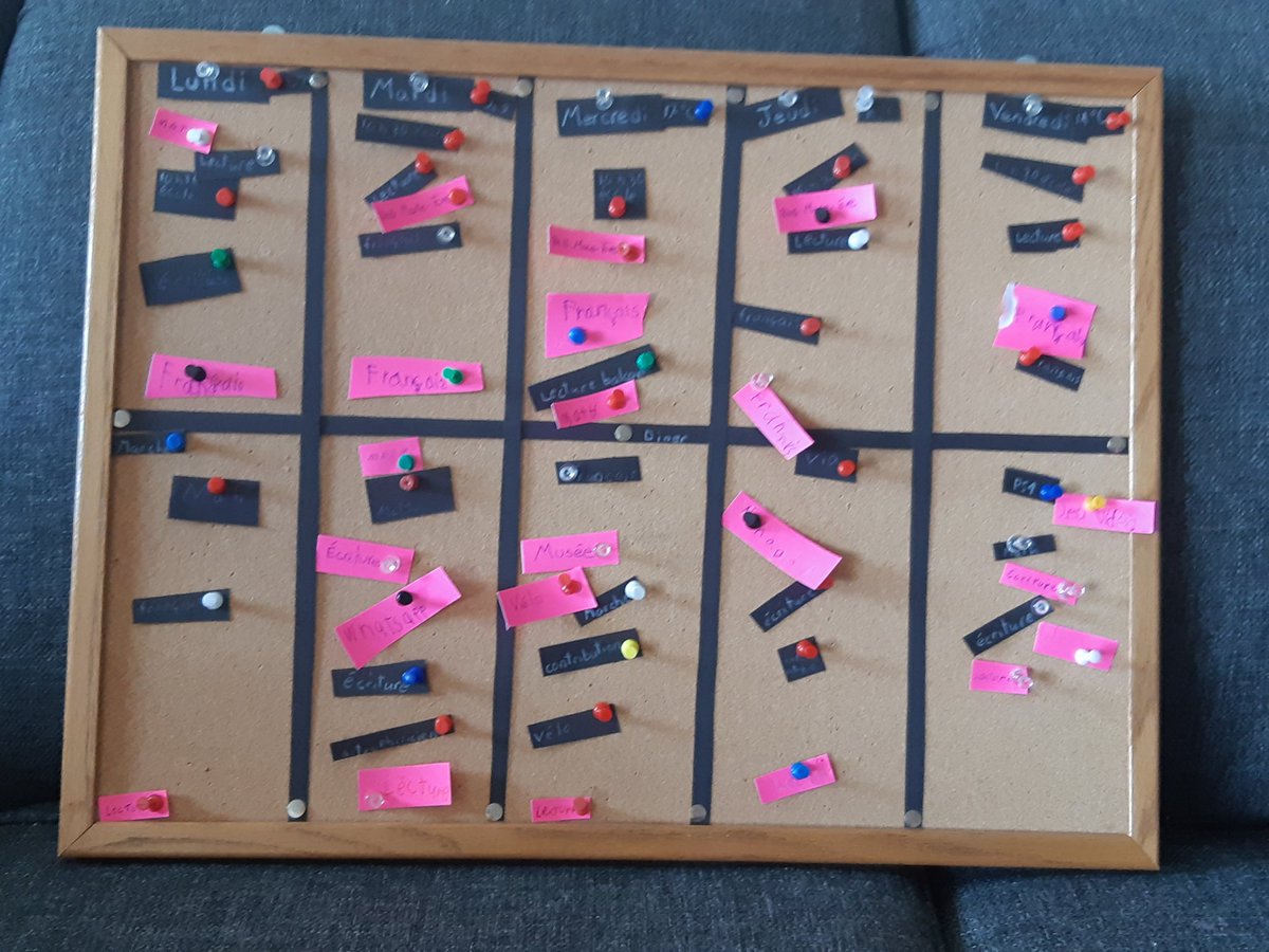 FABELBRAX's tweet photo. @SuccesScolaire #laclasseenligne
Nous élaborons un horaire chaque semaine avec des items obligatoires et des items non obligatoires. Jean10 ans 4ième année et Léa 7ans première année  de verdun https://t.co/CBpzIj2yuH