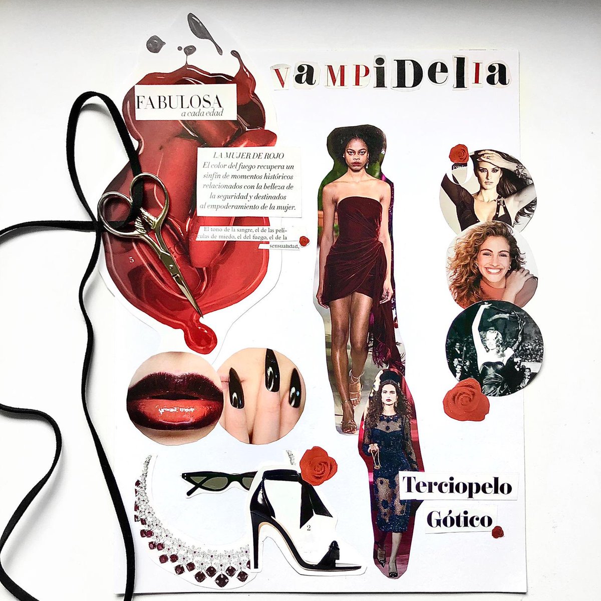 guacavisual's tweet photo. Hoy, nuestra Directora de arte y vestuario, Tania Pérez-Muelas (@TaniaPrez96) nos trae un moodboard de inspiración del diseño de vestuario de la protagonista de Vampidelia 🧛🏻‍♀️. https://t.co/1Y4N4w49WN