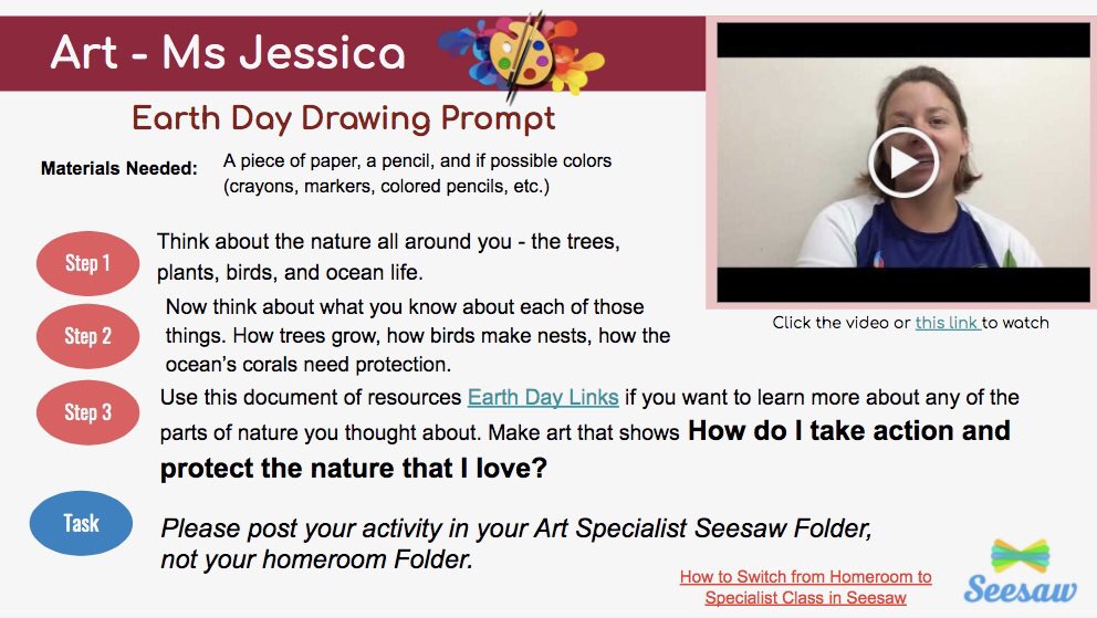 msjessicaart's tweet image. The Second Grade Art Lessons from our HLP have been going great! If you missed one, go back and give it a try and post it on Seesaw to receive a voice memo of feedback! #SecondGradeArt #cisinspires