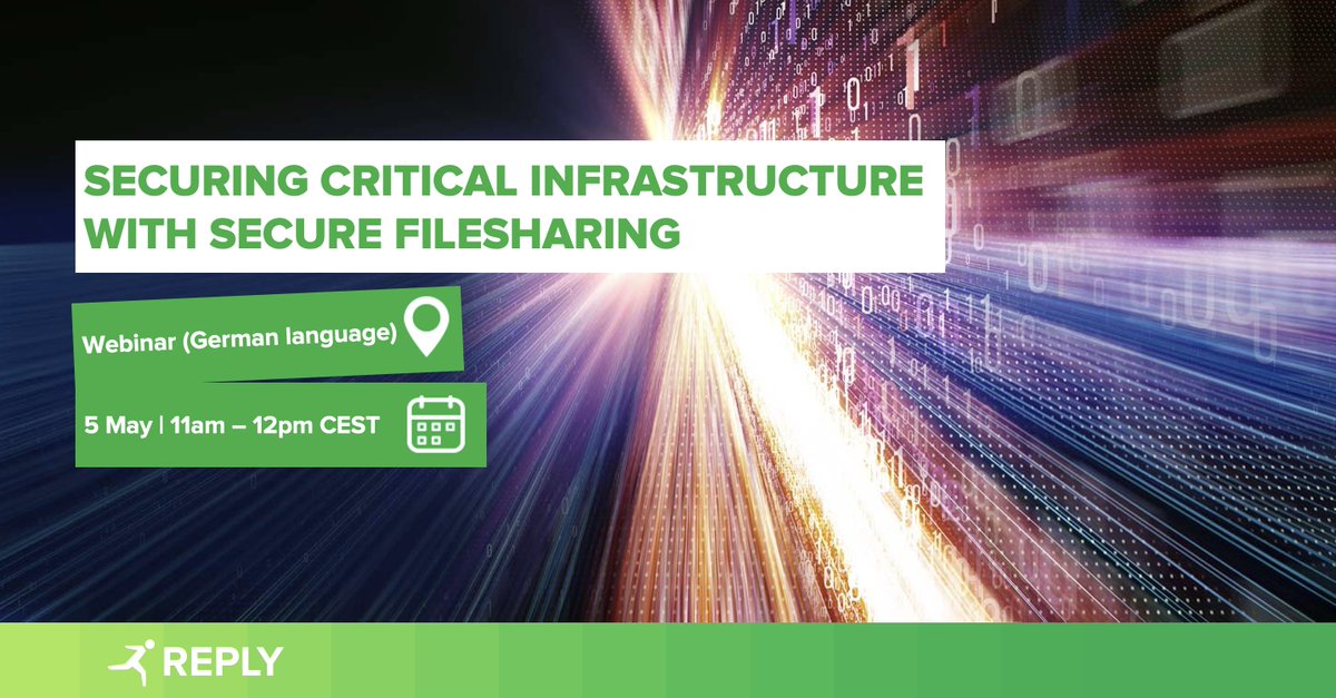 Reply_DE's tweet image. #ReplyWebinars 
Deine Daten sind kostbar und schützenswert. Wie End-zu-End Verschlüsselung funktioniert erklären Dir am 5. Mai #MacrosReply und @FTAPI:
reply.com/en/newsroom/we… 
#BigData #Automation #EndToEndEncryption