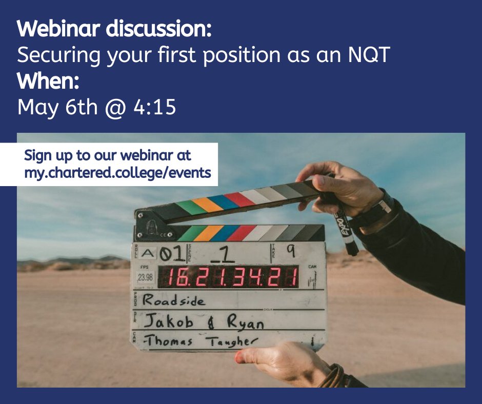 CharteredColl's tweet photo. ❓Have questions about securing your first NQT role? Then join our next webinar!

📹We'll be answering your questions, sharing advice and suggestions. Join in!

https://t.co/hu5yVEr03c https://t.co/ykTieaWLSu