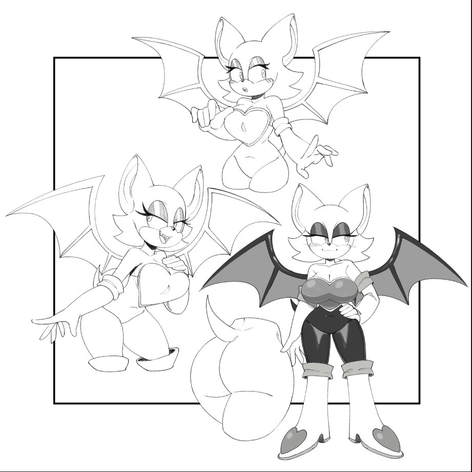 Old collection of Rouge sketches!~😘 