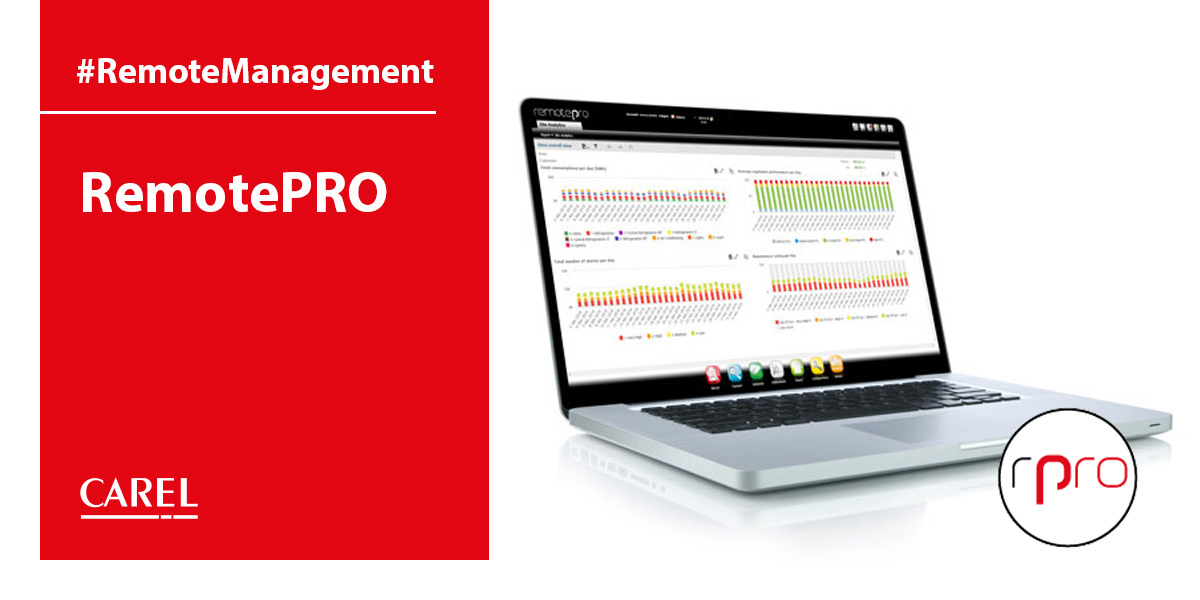 CAREL_group's tweet photo. RemotePRO makes #RemoteManagement activities easier, providing the information collected by the local #supervisors through dedicated and customizable dashboards, which you can use to analyse the data for plants performance optimization. Learn more: https://t.co/BCTe0NGv4D https://t.co/5wPbojBrlG