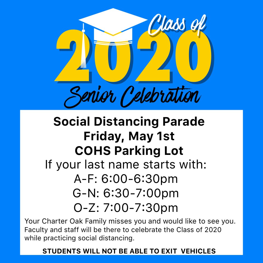 COHSASB's tweet photo. Calling all COHS Seniors!  Hope to see you Friday Night as we celebrate you! 💙💛 @CharterOakHigh @COHSFootball @_COBaseball @cohs_theatre @cohsmarching @COHS_BETA @cohsib @co_aqua_booster @COHSHoops https://t.co/za77JbRVS9