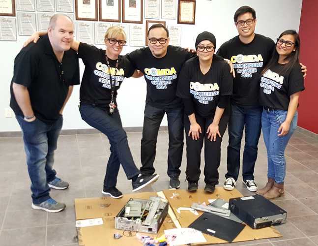 ComdaPromo's tweet photo. Happy #techtuesday We don't actually recommend smashing your hardware to destroy your old data, but we did enjoy doing it for a good cause! #raisingfunds for #cancer
.
.
.
#comdacares #promogeeks #promopeeps #TheRightStuff #technology #cloud #promo #promoproducts #apparel https://t.co/6jJGEPw2W2