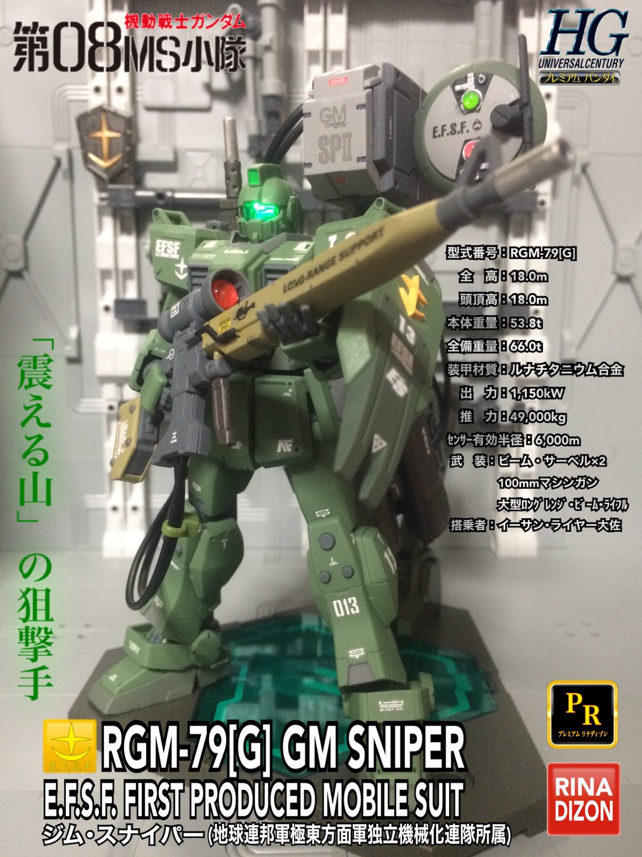 C Rina Dizon P N Rgm 79 G ジム スナイパー 震える山 の狙撃手 ガンプラの画像貼るとrtされると聞いて C Rina Dizon P N Rgm 79 G ジム スナイパー 震える山 の狙撃手 ガンプラの画像貼るとrtされると聞いて