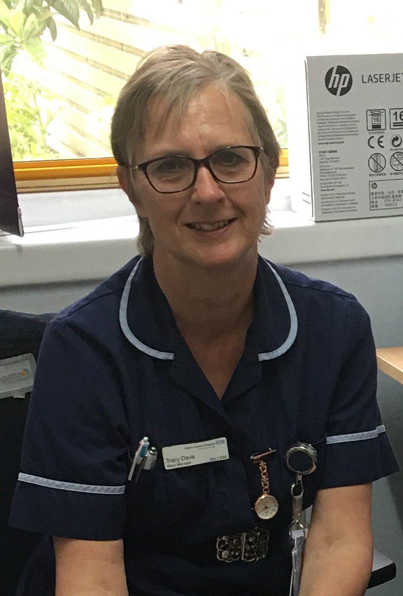 MKHospital's tweet photo. Today's #ExpOfCare Week ‘Hidden Star’ is Tracy Davis, Senior Sister for Ward 3 who set up a video call for a patient via an iPad. The patient has now been discharged! Well done, Tracy – you are #TeamMKUH’s Hidden Star for Tuesday! More info on Facebook https://t.co/qbUsYwsgSf https://t.co/twW9iYXKUC