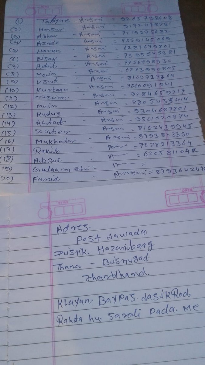 20 labourers from Hazaribag, Jharkhand are stuck in Thane, Maharashtra. <a href="/ThaneCollector/">Thane Collectorate</a> <a href="/MantralayaRoom/">COVID-19 Control Room, Maharashtra</a> <a href="/OfficeofUT/">Office of Uddhav Thackeray</a> <a href="/CMOMaharashtra/">CMO Maharashtra</a> <a href="/AUThackeray/">Aaditya Thackeray</a> <a href="/HemantSorenJMM/">Hemant Soren</a> <a href="/jharkhand181/">Covid-19 Control Room Jharkhand</a> pl reach out to them on 8793843390, 7028213364. They need assistance regarding ration and money.
