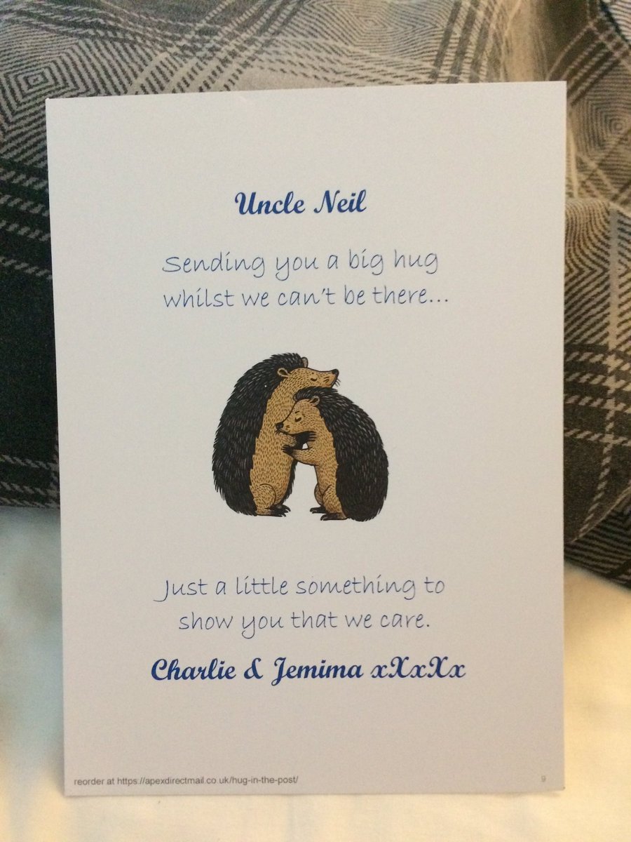 nelvis78's tweet photo. I received a lovely
#HugInThePost
today from my niece and nephew. I โค๏ธ Hedgehogs !
Canโt wait to give them a real hug after lockdown ๐ค https://t.co/tQ7tzd50xQ