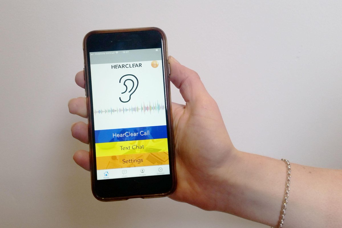 TeessideUni's tweet photo. HearClear, an app which was developed by Darlington company @Desifa_it_now, with support from @the_DigitalCity, is helping improve virtual communications for people with hearing difficulties. https://t.co/usM3A93ccq https://t.co/CqjnR6SxQb