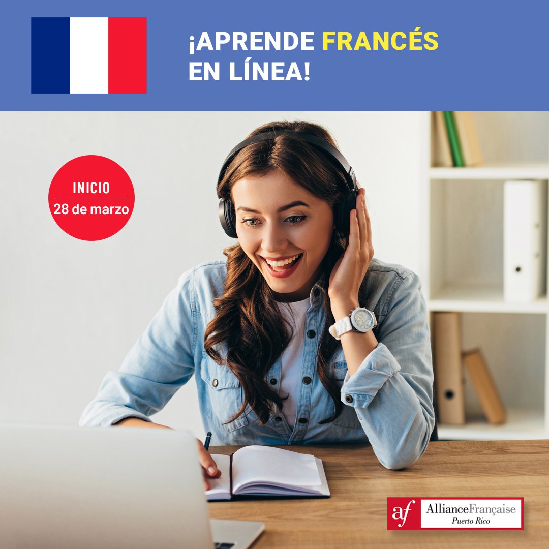 AFpuertorico's tweet photo. ¡Todavía estás a tiempo para inscribirte en el nuevo curso de Introducción a Francés! La clase comienza esta noche a las 6 pm.

Par más info: https://t.co/VZLbpLeXRO

#alliancefrancaise #puertorico #sanjuan #francés https://t.co/SPBxRG3UX0