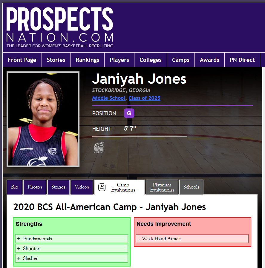 JL_Hemingway's tweet photo. #BCSAllAmerican Evals
'25 Janiyah Jones (GA) is an aggressive combo guard. She showed her skills vs. some of the best nationally at our academy.

@ProspectsNation Card
https://t.co/x4WbaPcfYV

Be a part of the #BCSTrainingAcademy or get recruiting help ⬇️
https://t.co/3DVfTwaIM0 https://t.co/7PYjsn4kO9