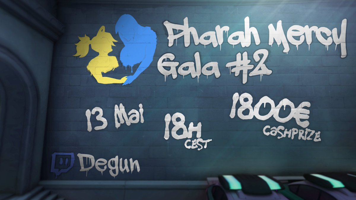 J'ai le plaisir de vous présenter le tournoi en partenariat avec Blizzard sur lequel j'ai taff avec <a href="/HammerKick_OW/">HammerKick</a>

2V2 Pharah-Mercy avec 1800€ de CashPrize

RDV le 13 Mai à 18h sur mon twitch pour suivre le tournoi: twitch.tv/degun

Inscriptions: toornament.com/en_GB/tourname…