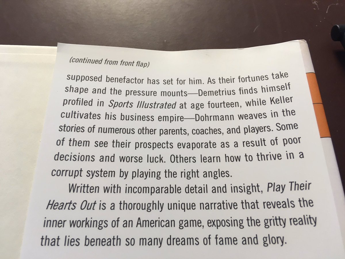 Suggestion for April 28 ... Play Their Hearts Out: A Coach, His Star Recruit, and the Youth Basketball Machine (2010) by George Dohrmann.