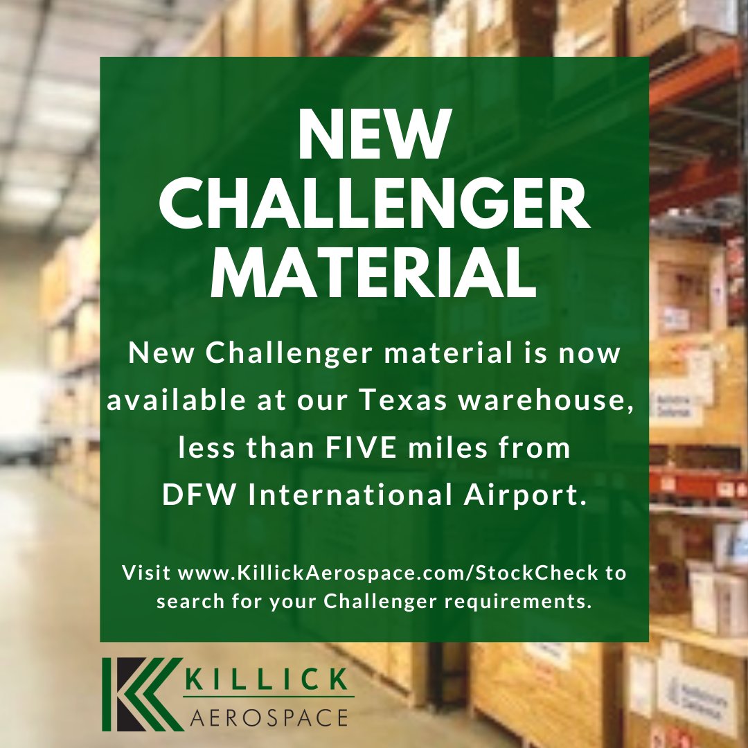 KillickAero's tweet photo. Killick Aerospace is the appointed distributor for the Challenger 600/601 aircrafts and we're available 24/7/365. Contact us at Bombardier@KillickAerospace.com, we are happy to help!
#KillickAerospace #partssupply #aerospace #Challenger #businessaviation #avgeek https://t.co/iBEcRDwbMU