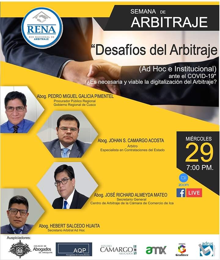 "Desafíos del Arbitraje (Ad Hoc e Institucional) ante el COVID-19 - ¿Es necesaria y viable la digitalización del Arbitraje?, gracias a la 𝐑𝐞𝐝 𝐍𝐚𝐜𝐢𝐨𝐧𝐚𝐥 𝐝𝐞 𝐀𝐫𝐛𝐢𝐭𝐫𝐚𝐣𝐞 – 𝐑𝐄𝐍𝐀.
𝐔𝐧𝐢𝐫𝐬𝐞 𝐚 𝐥𝐚 𝐫𝐞𝐮𝐧𝐢𝐨́𝐧 𝐙𝐨𝐨𝐦👇👇
us02web.zoom.us/j/86312199944?…
