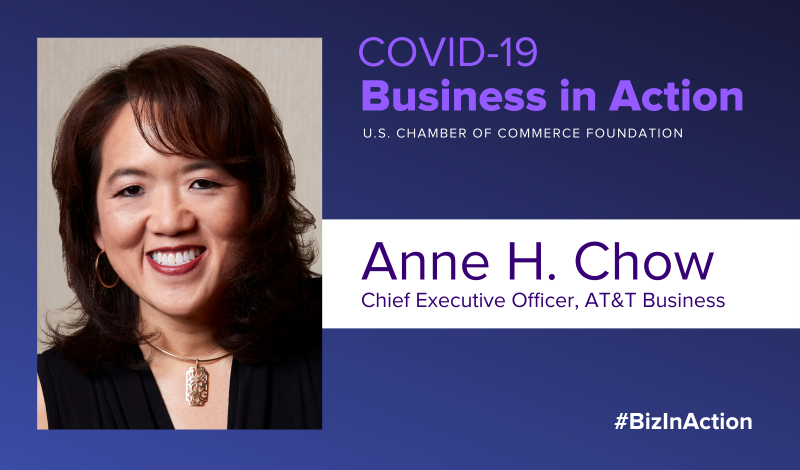 .<a href="/TheAnneChow/">Anne Chow (周慧安)</a> boils down her POV on the 🔑 to long-term recovery for business leaders in the <a href="/USCCFoundation/">U.S. Chamber of Commerce Foundation</a> COVID-19 #BizInAction interview series.

Focus on:
1⃣Your People
2⃣Your Customers
3⃣Preparing for the "next normal"

Full interview here: go.att.com/BizInAction