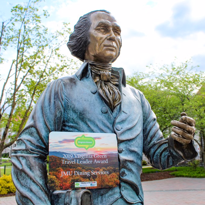 Congratulations to our team at @JMUDining and our Resident District Manager, Brent Beringer, on being recognized with <a href="/TravelVAGreen/">Virginia Green</a>'s 2019 Virginia Green Travel Star Awards! bddy.me/2SdbJwX