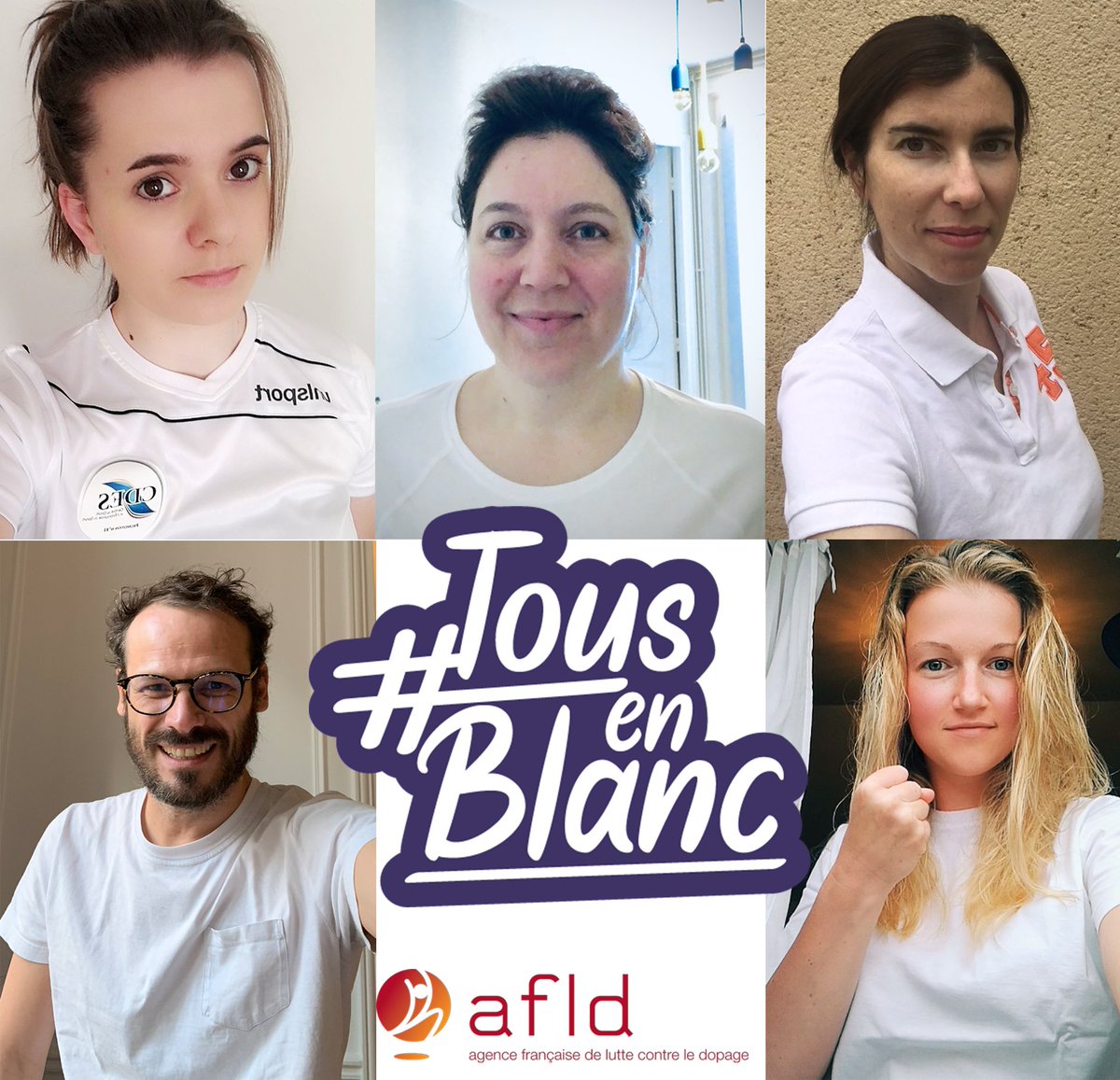 L'équipe de l’AFLD a relevé son défi sportif et s’associe au mouvement #tousenblanc pour contribuer à la collecte "Tous unis contre le virus". 
Rendez-vous sur ➡️ tousenblanc.org