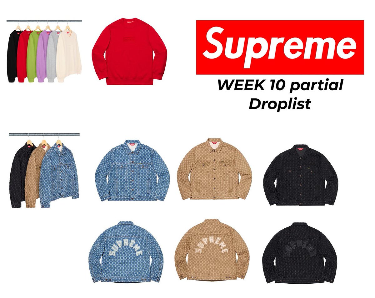 SuprimeApp's tweet photo. #Supreme droplist for #week10 #SS20 is coming! Stay tuned for more!
#supremenyc #supremeny #supremenewyork #supremelondon #newyork #london #supremespringsummer #supremeparis #streetwear #fashion #hype #hypebeast #supremeclothing #leaks #leak #supremeleaks #supremenews #hypebeast https://t.co/Bxk7JaF1Bh