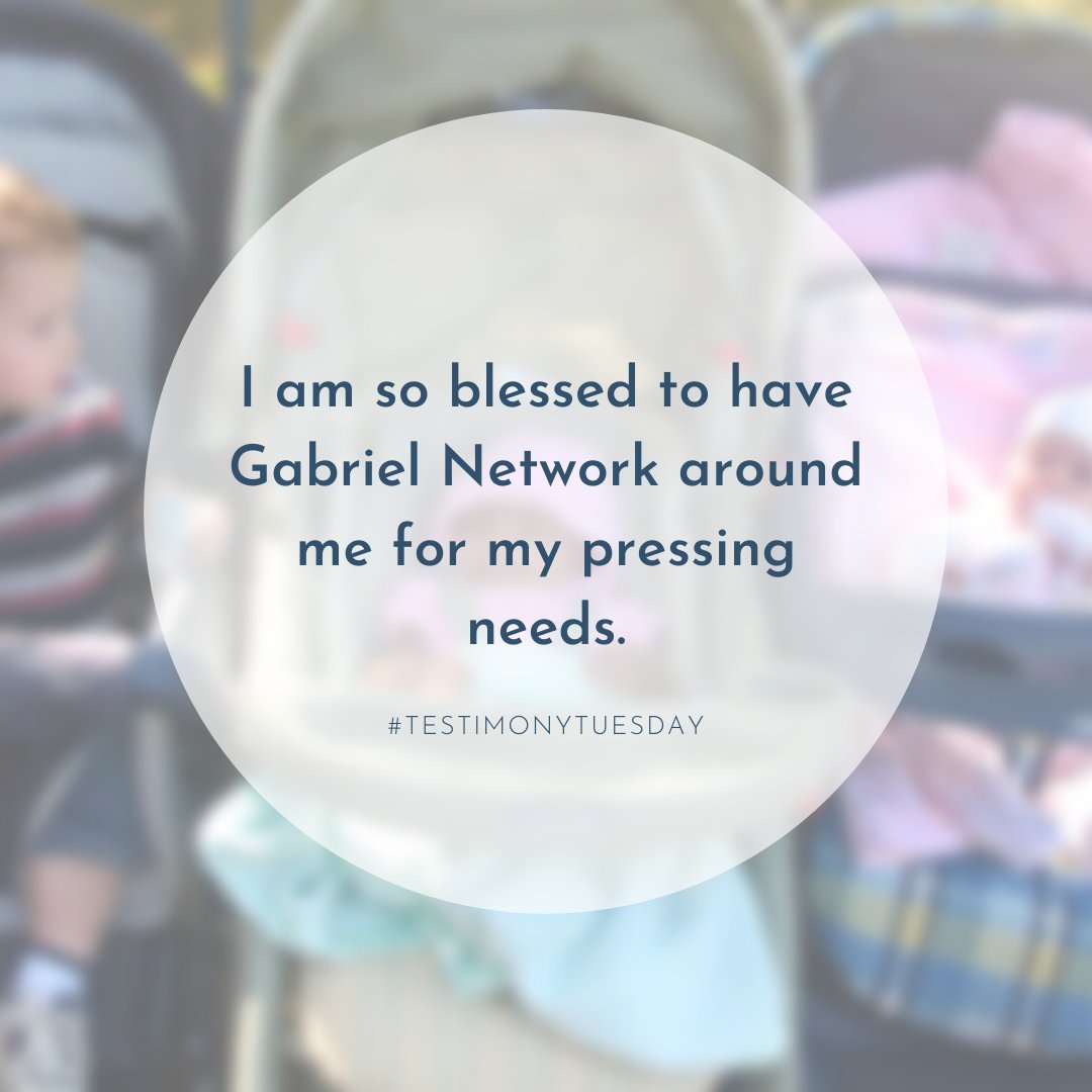 GabrielNetwork's tweet photo. We are so happy we can meet this mother's needs and many others moms like her! #TestimonyTuesday https://t.co/txpJZqUWYd