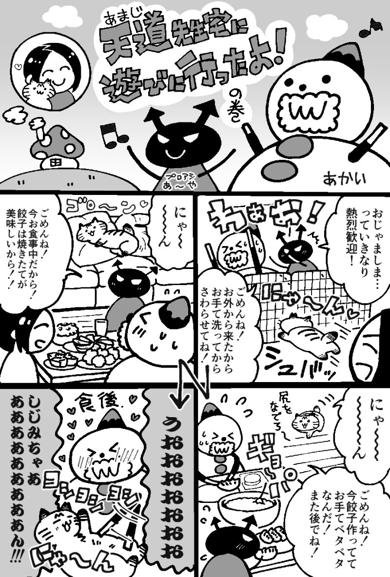 以前天道先生のお宅にお邪魔した時のお話。
しじみちゃんめちゃくちゃ可愛かった!(いや本当に)
凄くかまってくれた!(気がする)
また遊べる日を楽しみにしております～(*'w`*)

 #3本足のしじみちゃん 