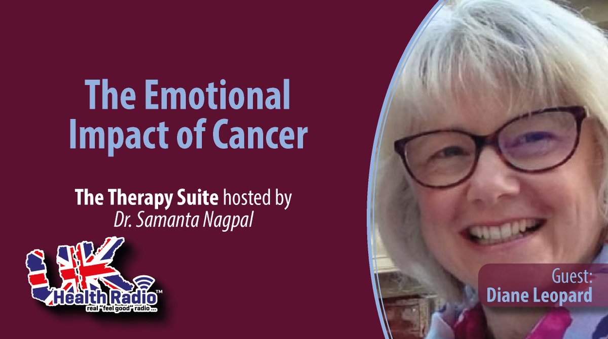 ukhealthradio's tweet photo. The Therapy Suite with Dr. @NagpalSamanta on @ukhealthradio
The emotional impact of #cancer. Interview with @dianeleopard, #awardwinning #complementarytherapist &amp; creator of a photographic journey "Focus on emotions" following illness with #breastcancer.

https://t.co/QIsJOkRjSR https://t.co/ZYIRDFoT3Q