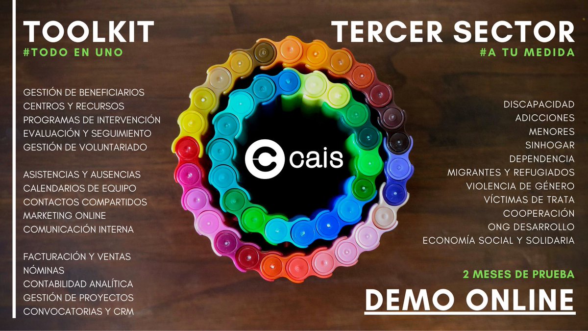Proyecto_CAIS's tweet photo. #CAIStecnología: @fiareBE dos meses de prueba del #ToolKit, demo online, estudio de necesidades sin compromiso, módulo específico entidades de intervención con personas. Más novedades de la herramienta #TodoEnUno que te facilita el #teletrabajo
https://t.co/ktgfnSZRWI https://t.co/cUHC0wOlvK