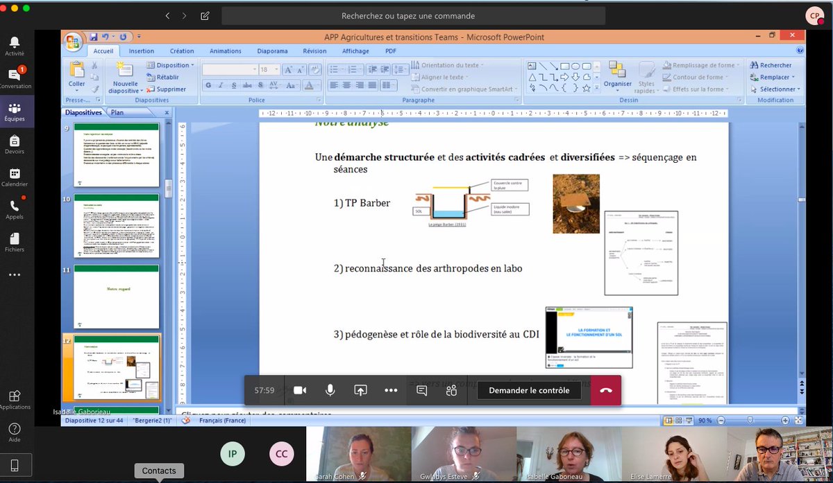 Cpeltiered's tweet photo. confinement J43 - #miniformation @BergerieNat avec des chargées de mission, pour se professionnaliser à l'accompagnement de projet sur les transitions - analyse de pratique pédagogique sur le sol : identifier les processus pédagogiques à l'oeuvre, des remédiations possibles... https://t.co/JgScjGUztm