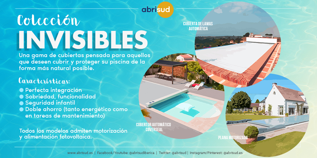 abrisud's tweet photo. Si quieres disfrutar tu piscina más tiempo ahora es el momento para decidir qué tipo de cubierta se adapta mejor a tu hogar. Hoy compartimos los beneficios de las cubierta #planas que componen nuestra Colección Invisibles https://t.co/iN4cKE6NHz