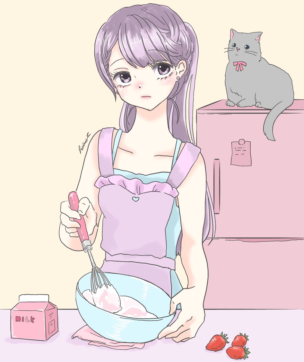 Tere お家でお菓子作りする女の子 お絵描き イラスト 私の絵柄が好みって人にフォローされたい 芸術同盟 T Co Vyzci9wvnp Twitter