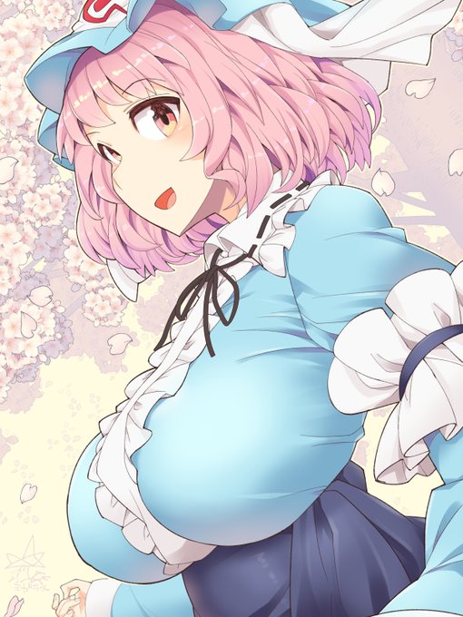 満開の桜と幽々子様です。
桜は今年も変わらず綺麗でした🌸 