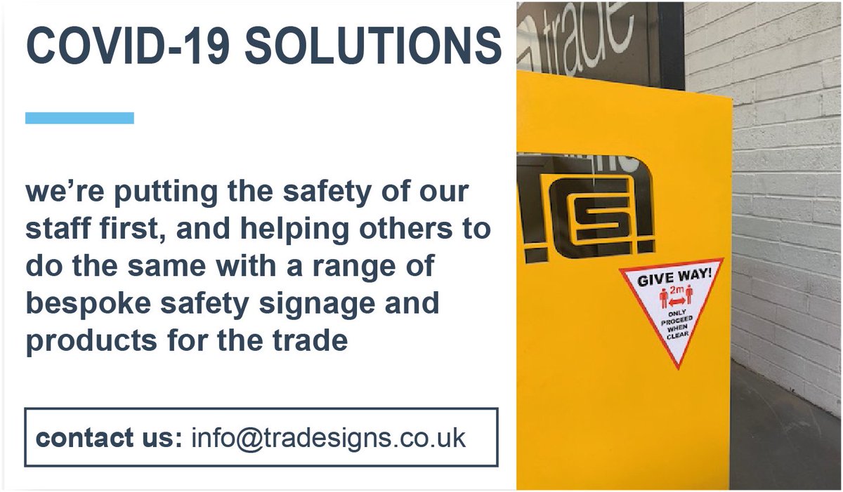 Helping you and your customers to put safety first with a range of bespoke solutions. #staysafe #tradesigns #signsupplier #ukmfg