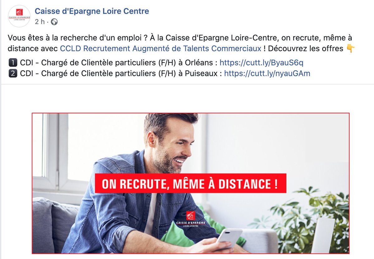 #agirpourdemain
Nous sommes fiers d'accompagner nos clients dans leurs recrutements à distance, pour préparer demain.
Merci <a href="/CE_LoireCentre/">Caisse d'Epargne Loire-Centre</a> pour votre mention.

lnkd.in/gXqq5m8

#recrutement #rh #recrutementadistance #restezalamaison
