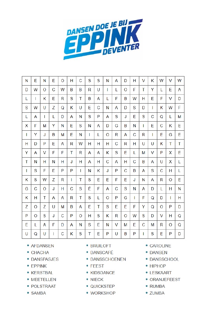 Even wat anders... mocht je je vervelen; onze dochter Marjolein heeft een woordzoeker gemaakt. 😃 Zo blijf je toch nog even in de sfeer.
(We hebben hem naar onze cursisten gemaild, wil jij hem ook? Stuur dan een pb met het mailadres.)