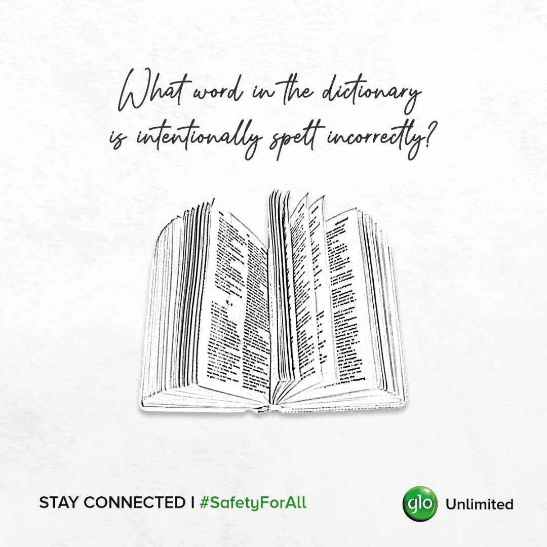 GloWorld's tweet photo. What word in the dictionary is intentionally spelt incorrectly?

#TuesdayTrivia https://t.co/UYqjXFROz4