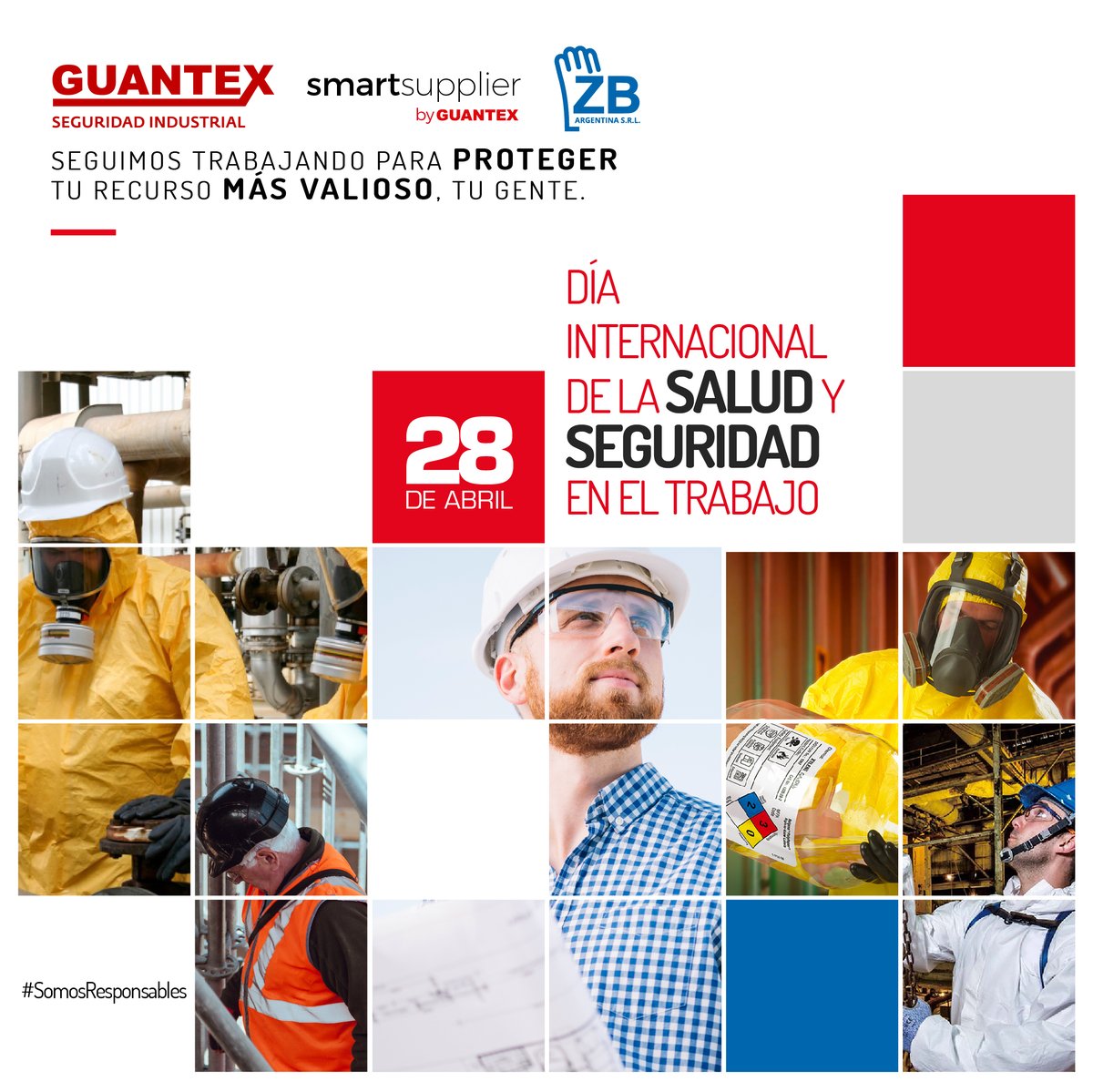 En Guantex seguimos trabajando para proteger tu recurso más valioso, TU GENTE.
28 de Abril, Día Mundial de la Seguridad y la Salud en el trabajo!

#Guantex #seguridadindustrial #DíaMundialdelaSeguridadylaSalud #seguimostrabajando