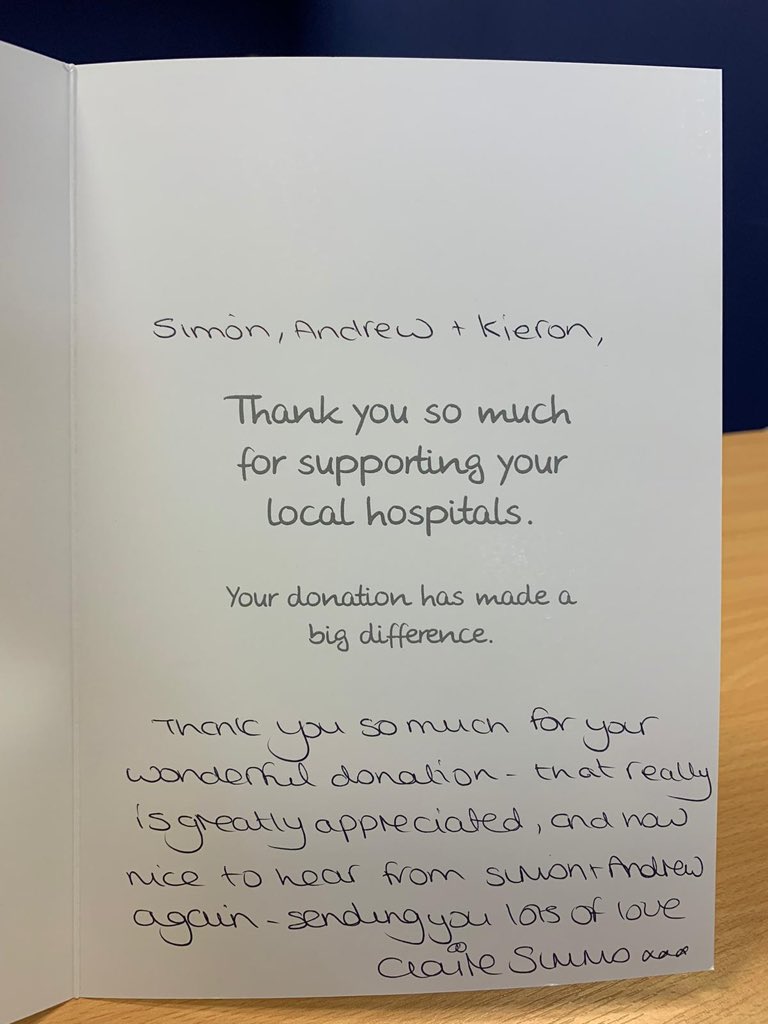 Rigby_financial's tweet photo. Lovely surprise to receive this today from @sthknhs https://t.co/tunMwDsdYI
