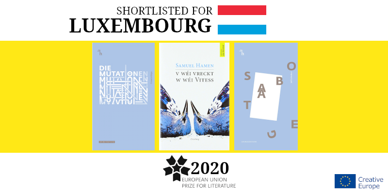 EUPLPrize's tweet photo. Congrats to the shortlisted authors for Luxembourg 🇱🇺: @FKirps, Jeff Schinker &amp; @ltrtrpunktde - Before the big reveal on 19 May, see the full list of #EUPL2020 nominees here: https://t.co/4xJp9aOanT @europe_creative @CouncilWriters @FEP_EU @Booksellers_Fed @CED_Culture_Lux https://t.co/4eIHeguqhr